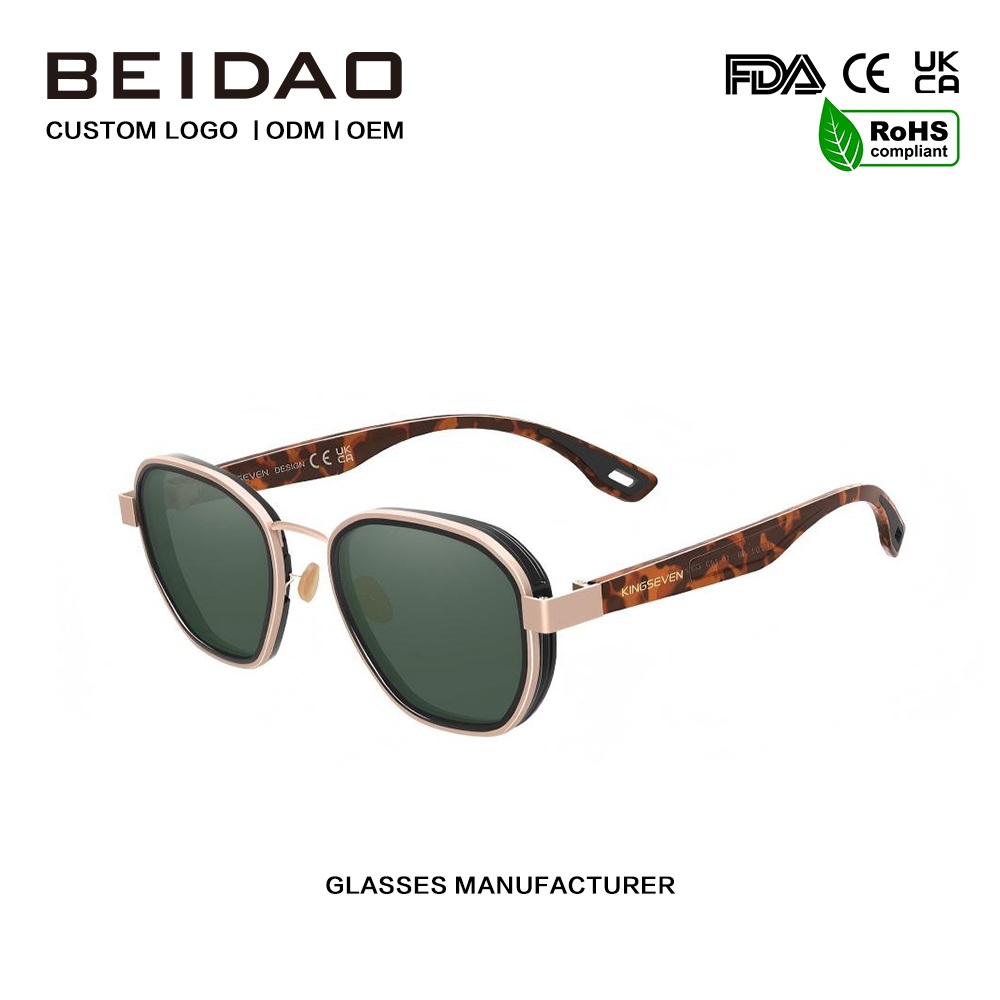 クラシックな反射アルミニウム偏光サングラス