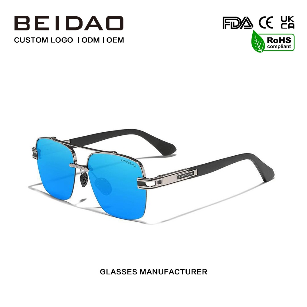 高級男性用カラフルなレトロ偏光サングラス